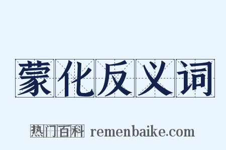 蒙化反义词是什么意思的图片